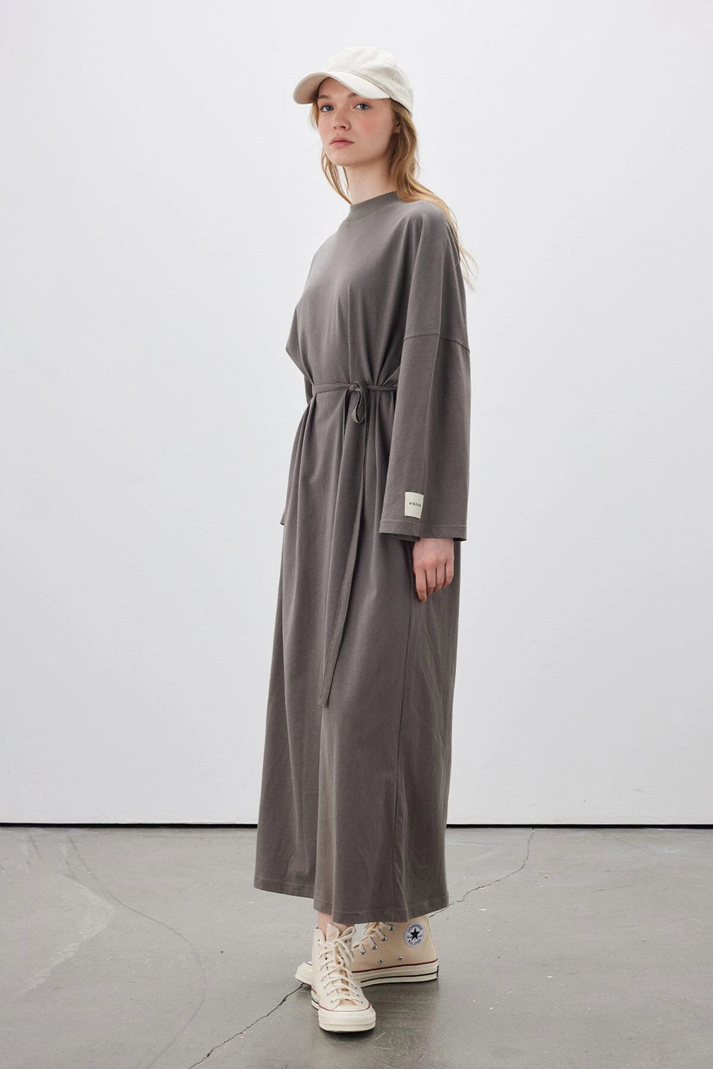 MANUKA-OVERSIZE LANGES KOMFORTKLEID ANTHRAZIT