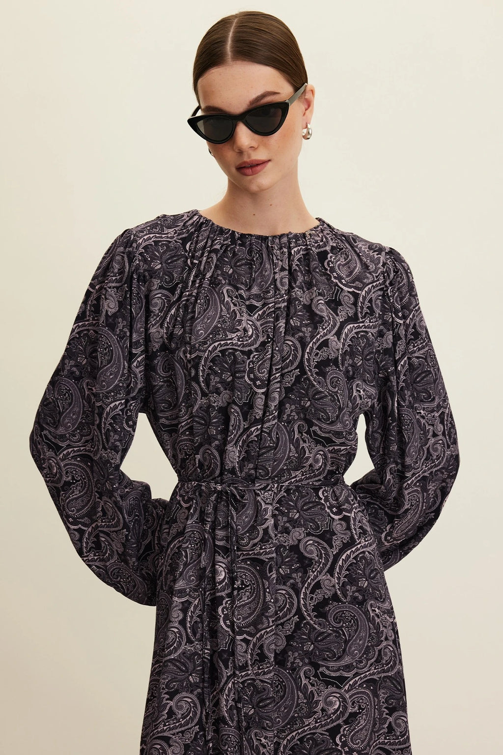 MANUKA Bedrukte Viscose Jurk – Dark Vintage vanaf 20-06-2026