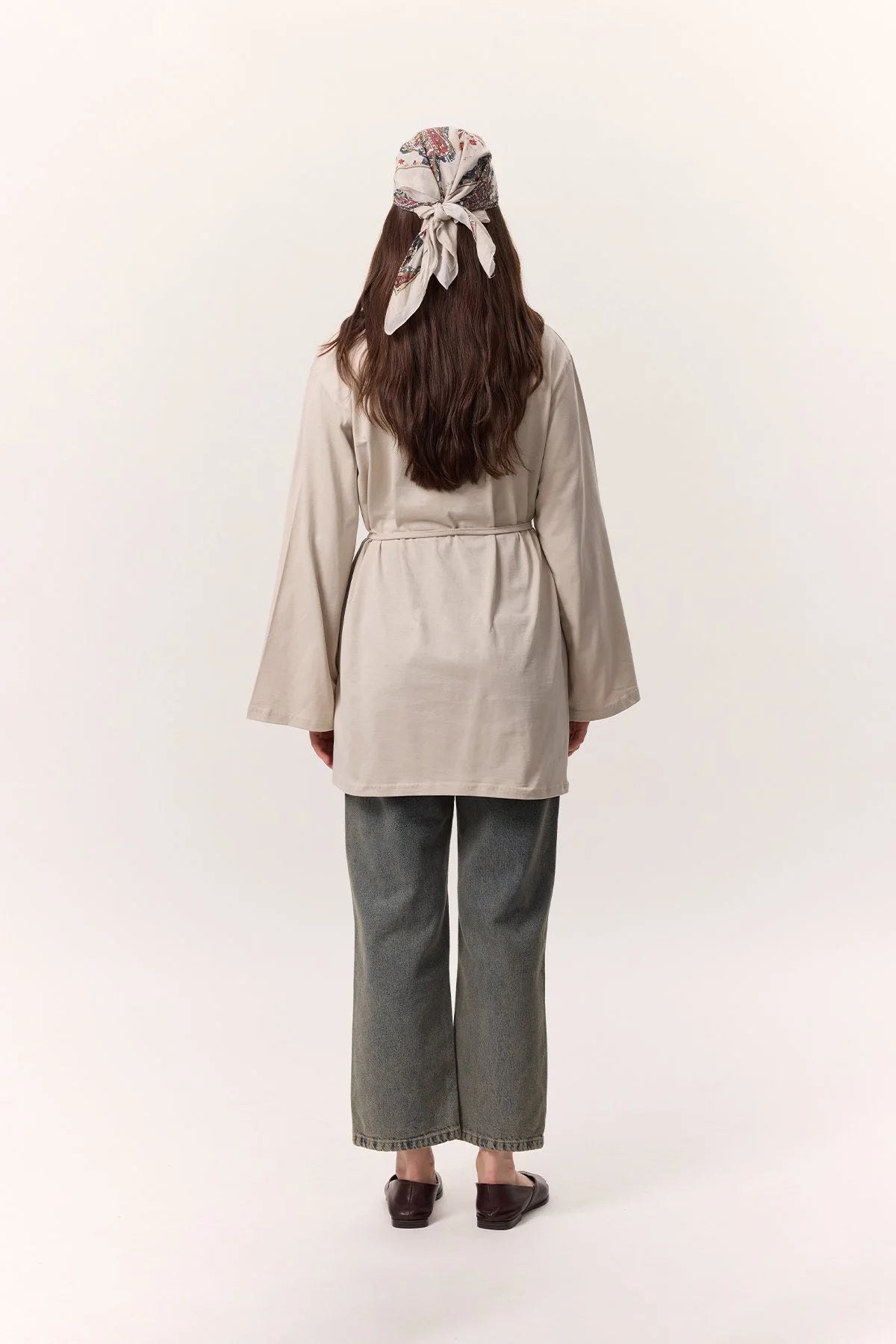 MANUKA – Oversize-T-Shirt mit Bindedetail Steinfarben