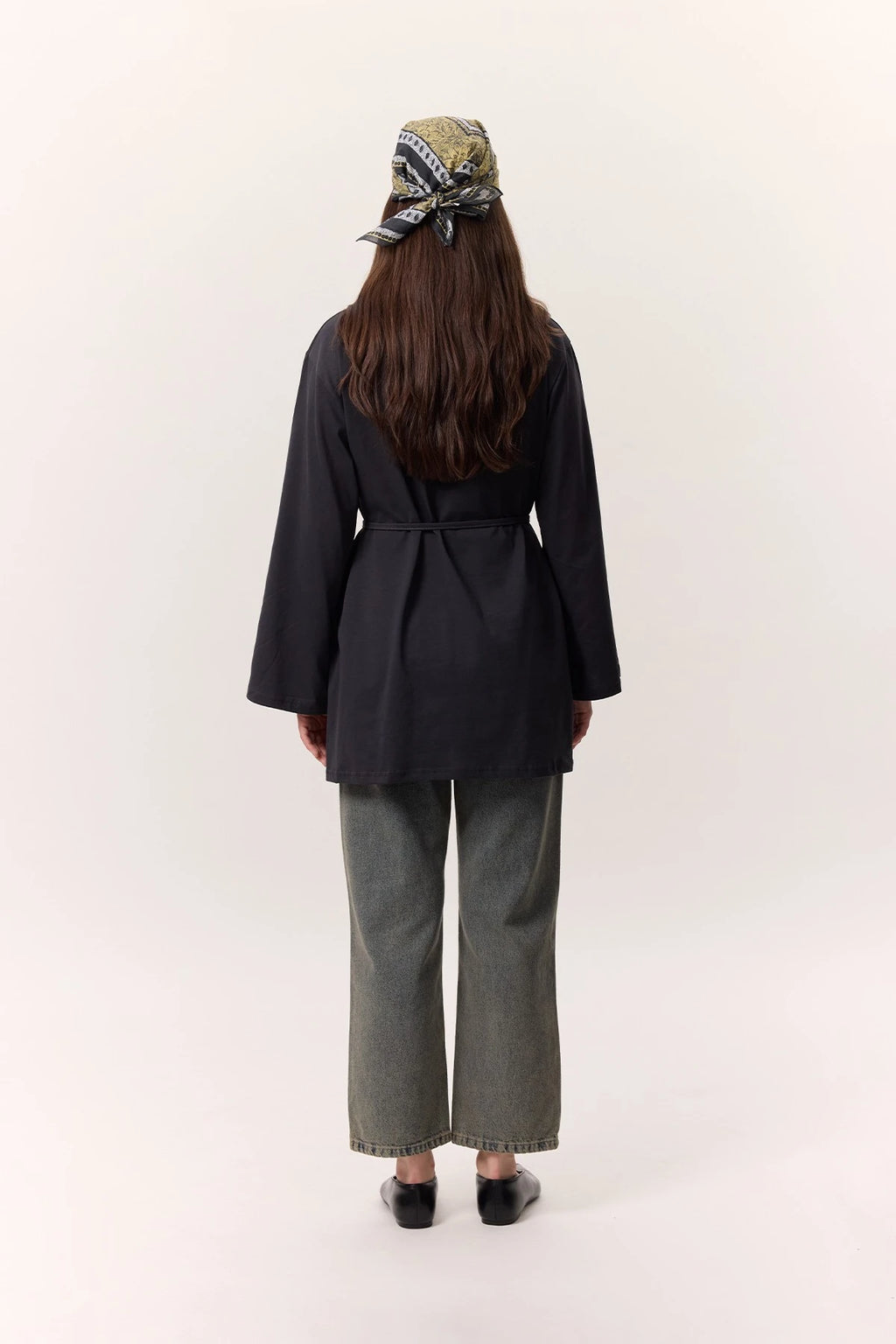 MANUKA – Oversize T-Shirt mit Bindedetail Anthrazit