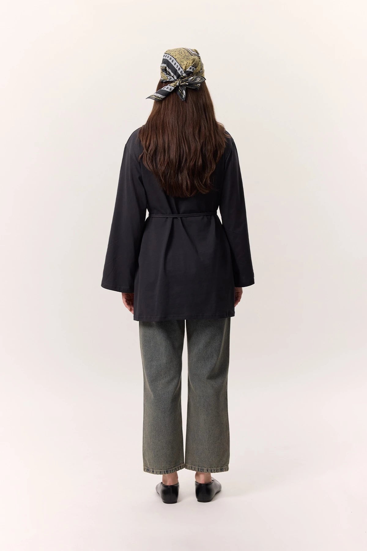 MANUKA – Oversize T-Shirt mit Bindedetail Anthrazit
