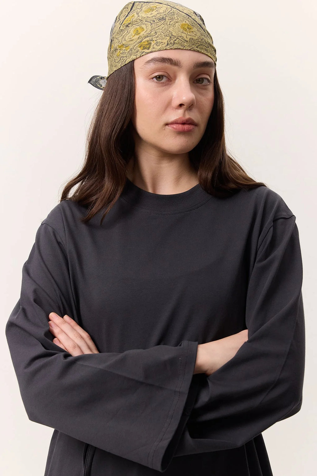 MANUKA – Oversize T-Shirt mit Bindedetail Anthrazit