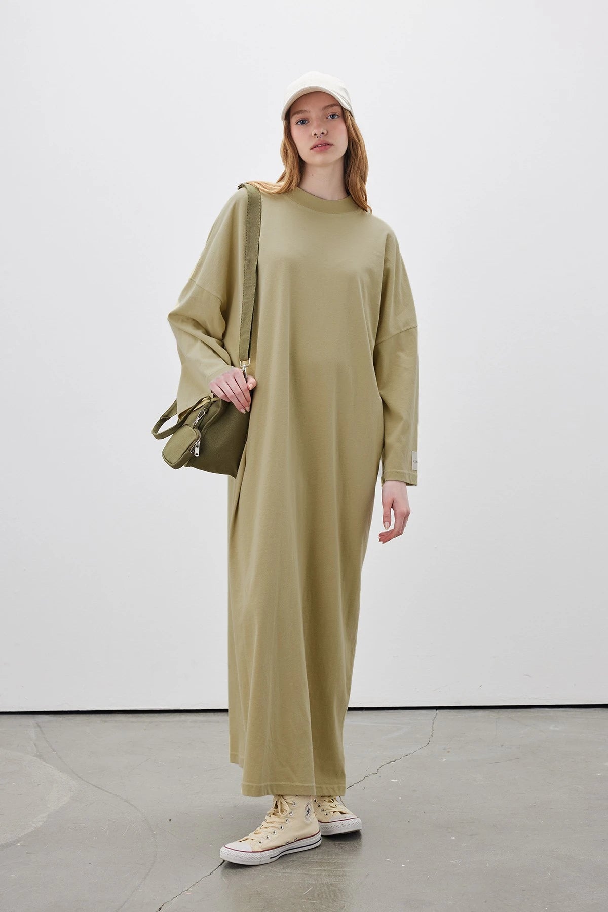 MANUKA-OVERSIZE LANGES KOMFORTKLEID GELB
