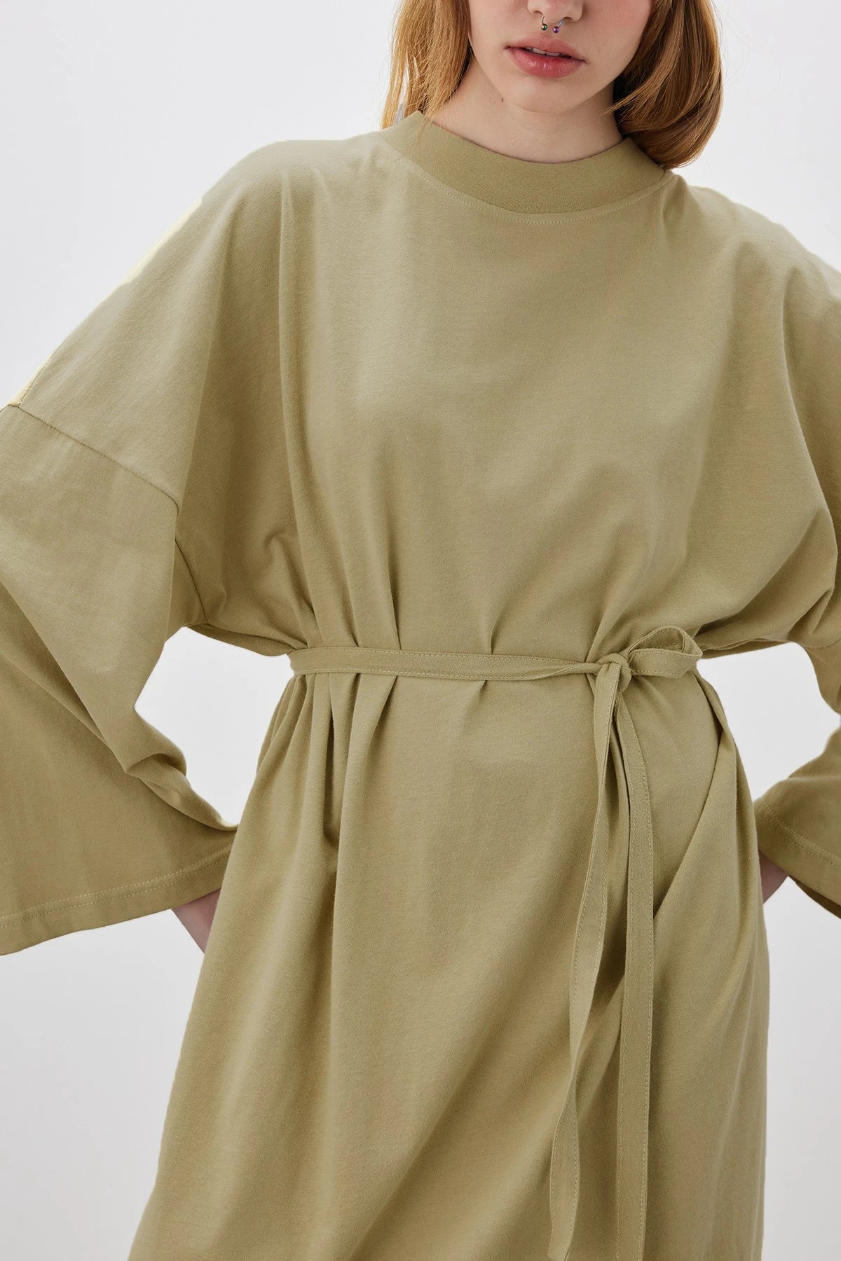 MANUKA-OVERSIZE LANGES KOMFORTKLEID GELB