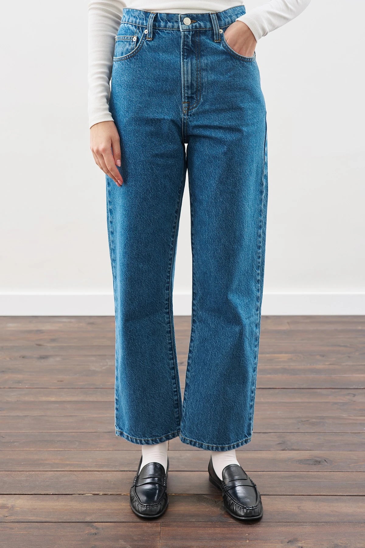 Manuka - Gerade Knöchel-Jeans-Hose - Blau