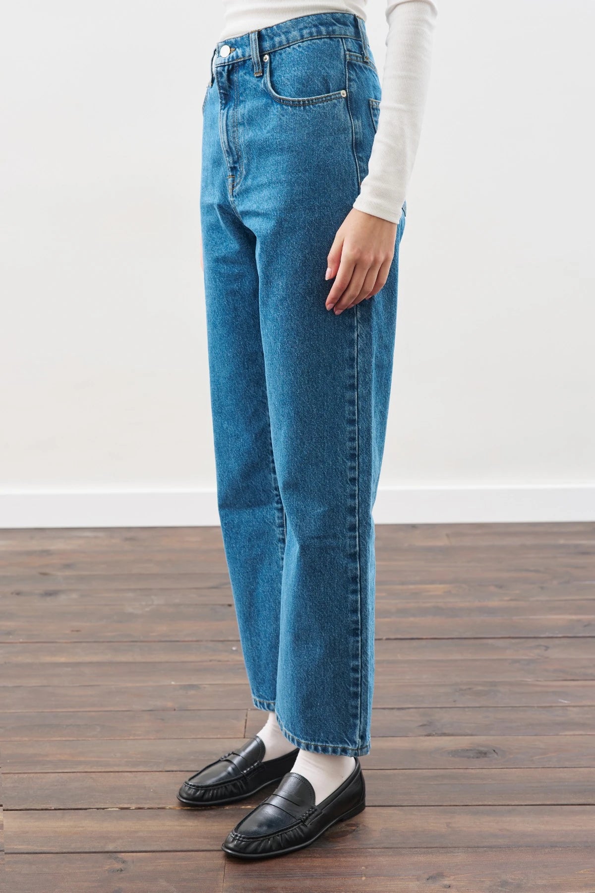 Manuka - Gerade Knöchel-Jeans-Hose - Blau