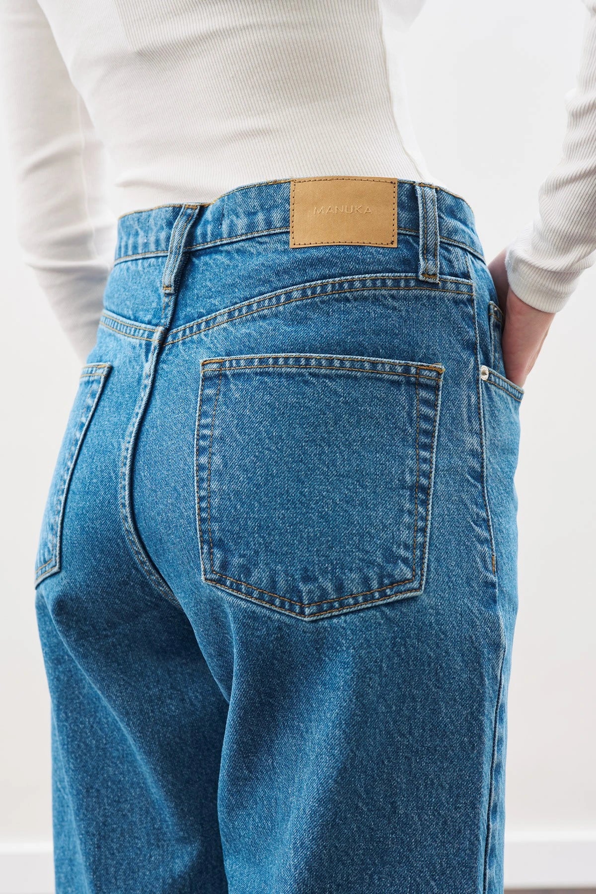 Manuka - Gerade Knöchel-Jeans-Hose - Blau