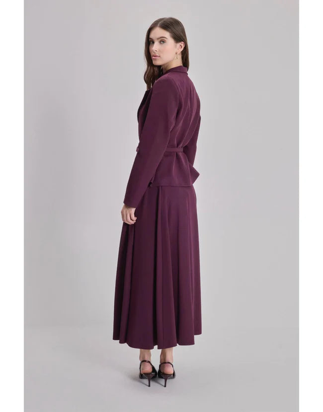 LINE Maren Kostüm mit Gürtel – Bordeaux