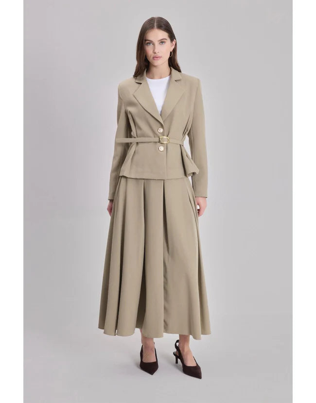 LINE Maren Kostüm mit Gürtel – Taupe