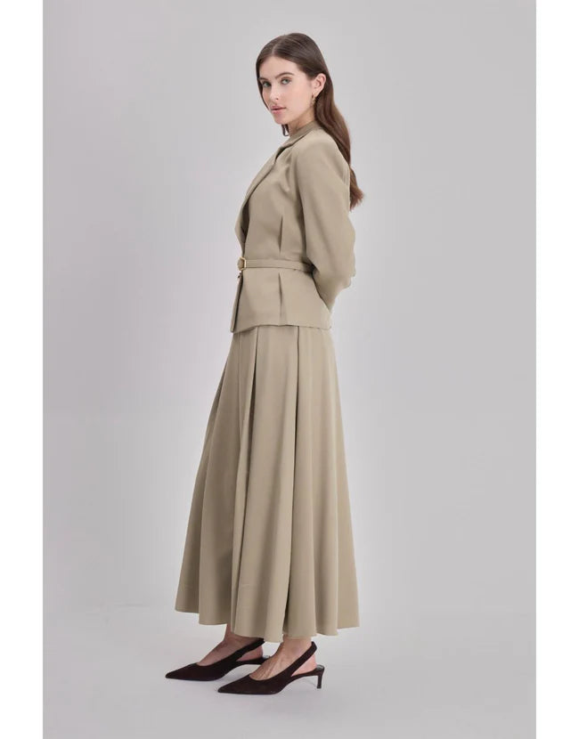 LINE Maren Kostüm mit Gürtel – Taupe