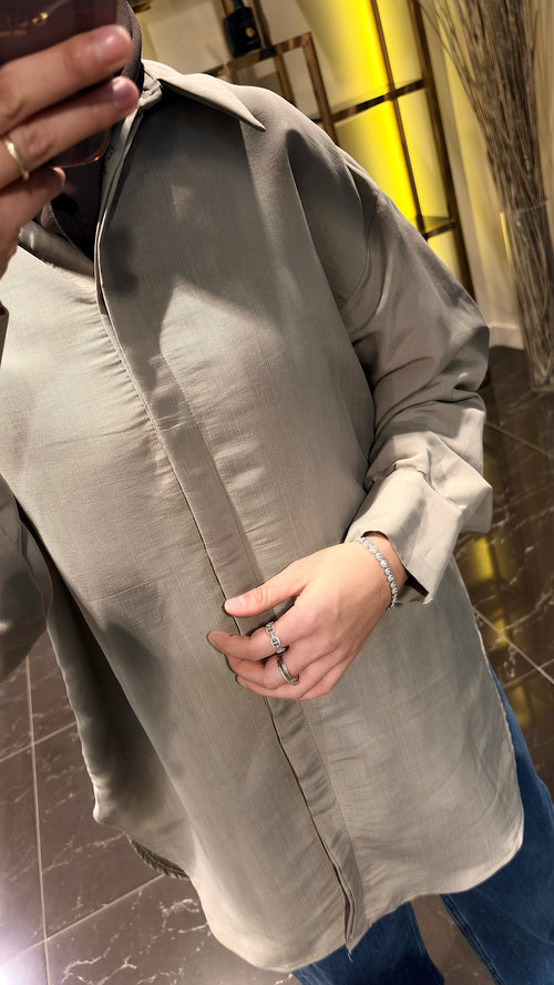 Basıc Rayon Gömlek Soft Yeşil