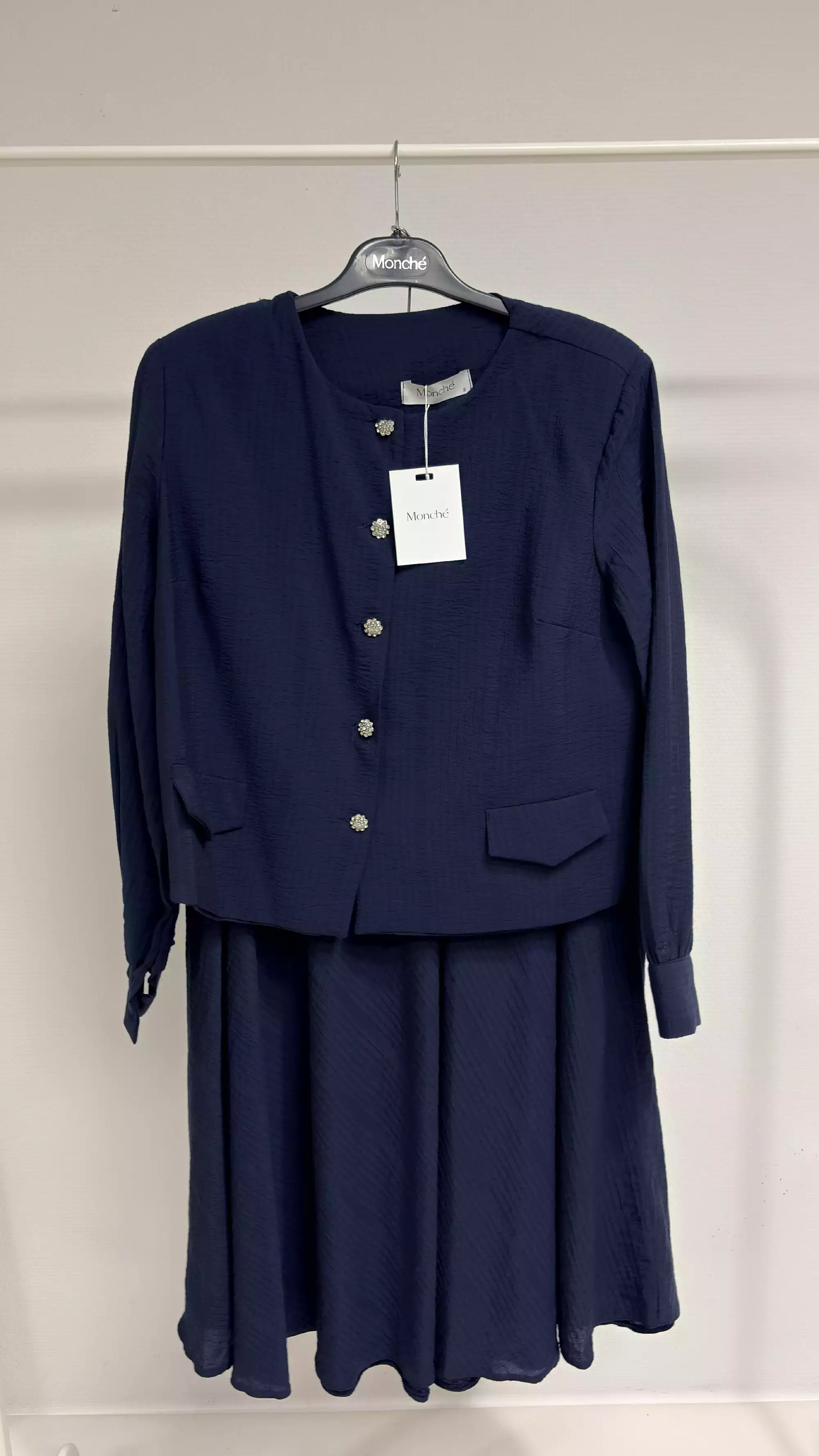 MONCHE Lina Jacken- und Rockset – Marineblau