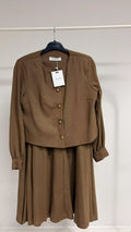 MONCHE Ensemble Veste et Jupe Dolce – Beige Camel