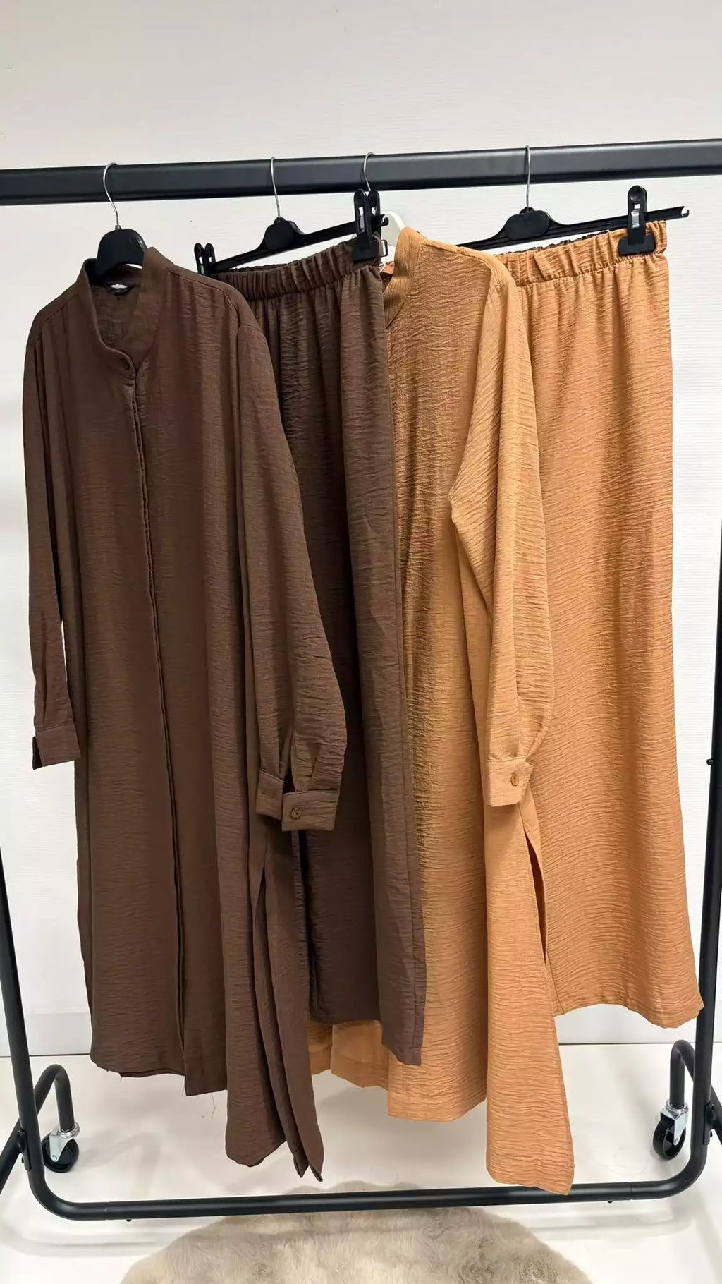Zweiteiliges Set aus Baumwoll-Leinen